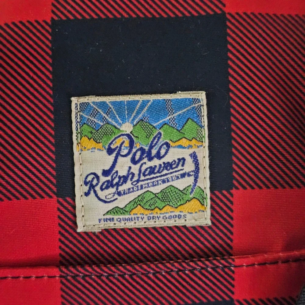Polo Ralph Lauren Buffalo Plaid Duffel Red Black Recycled REPREVE 405807135001